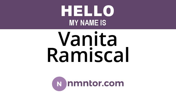 Vanita Ramiscal