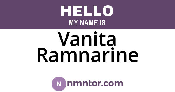 Vanita Ramnarine