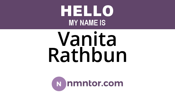 Vanita Rathbun