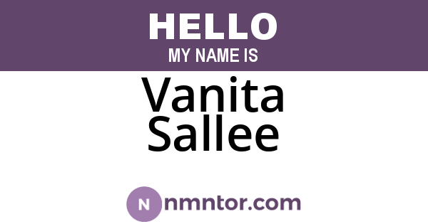 Vanita Sallee