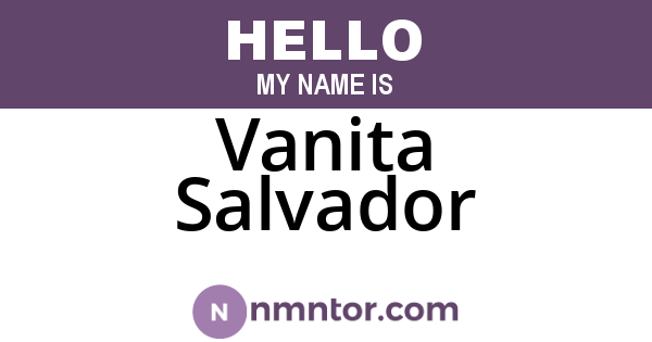 Vanita Salvador