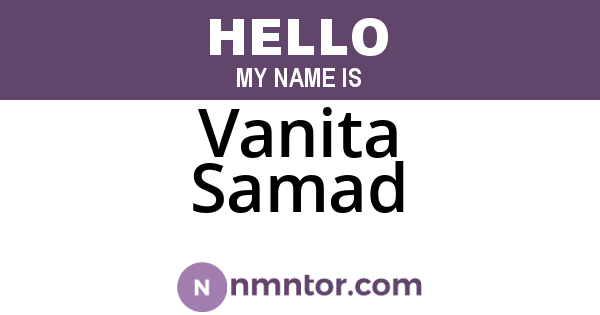 Vanita Samad