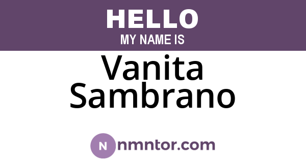 Vanita Sambrano