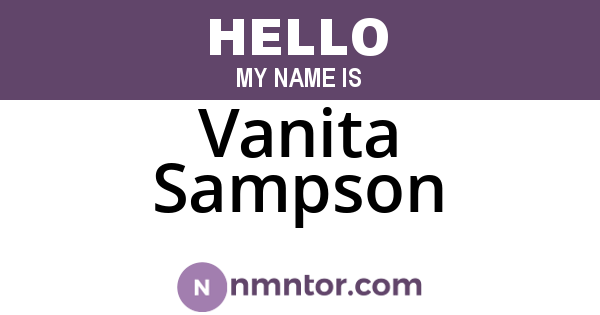 Vanita Sampson