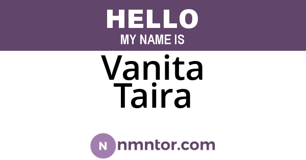 Vanita Taira