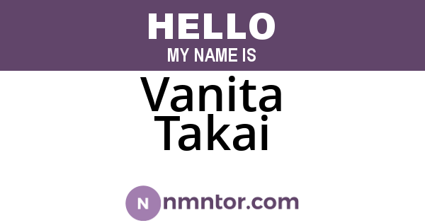 Vanita Takai