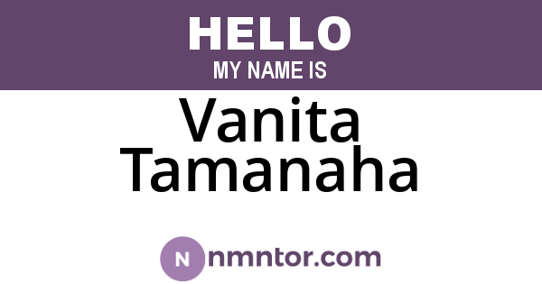 Vanita Tamanaha