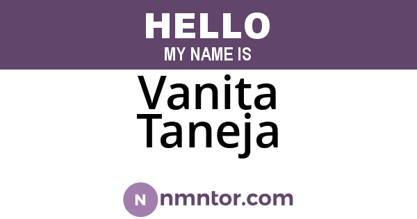Vanita Taneja