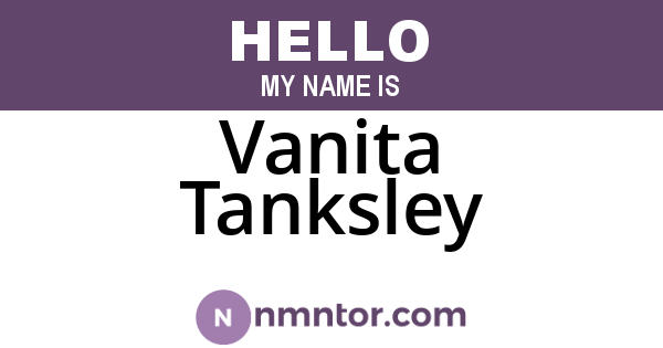 Vanita Tanksley