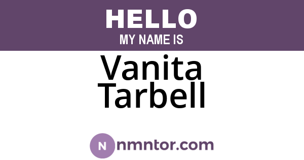 Vanita Tarbell