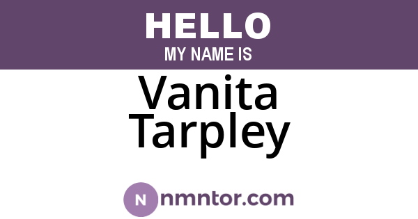 Vanita Tarpley