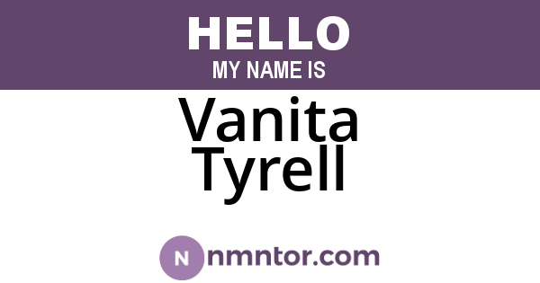 Vanita Tyrell