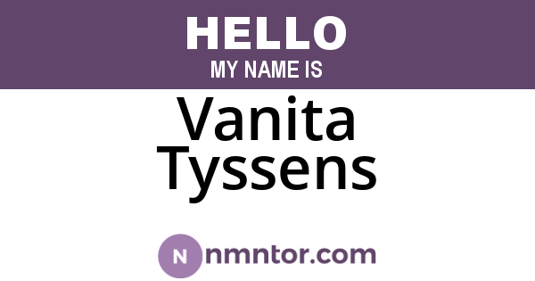 Vanita Tyssens
