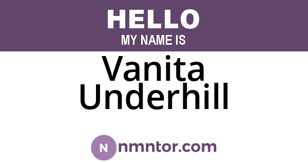 Vanita Underhill
