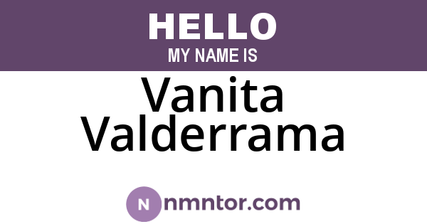 Vanita Valderrama