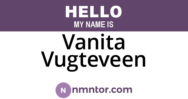 Vanita Vugteveen