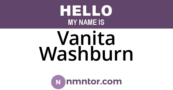 Vanita Washburn