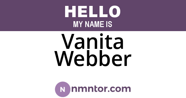 Vanita Webber