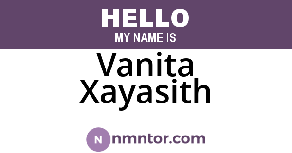 Vanita Xayasith