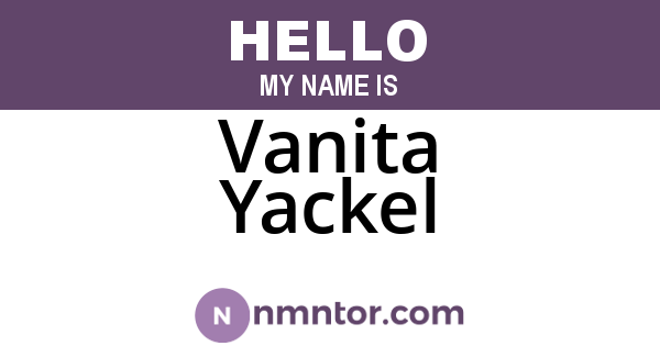 Vanita Yackel