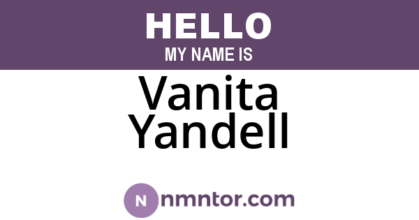 Vanita Yandell