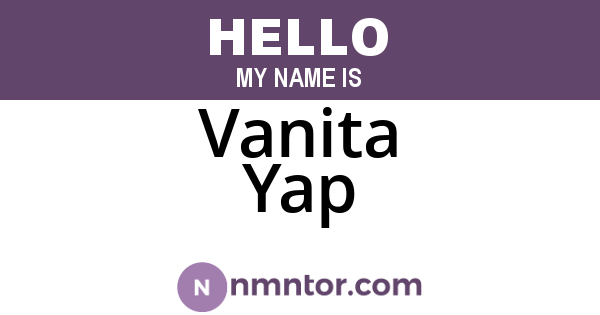 Vanita Yap