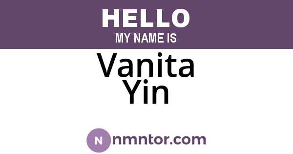 Vanita Yin