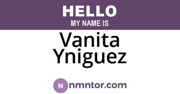 Vanita Yniguez