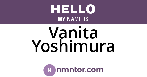 Vanita Yoshimura