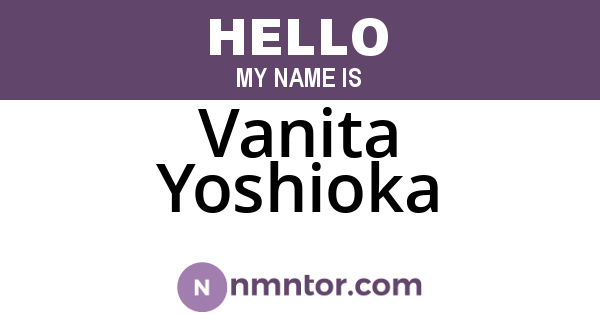 Vanita Yoshioka