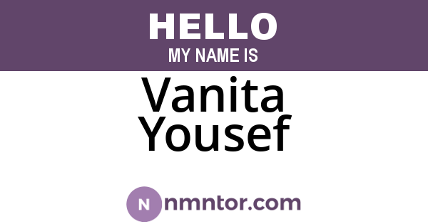 Vanita Yousef