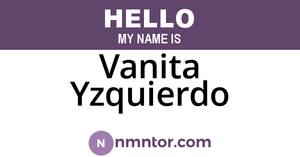 Vanita Yzquierdo