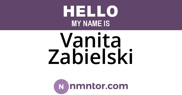 Vanita Zabielski