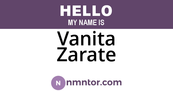 Vanita Zarate