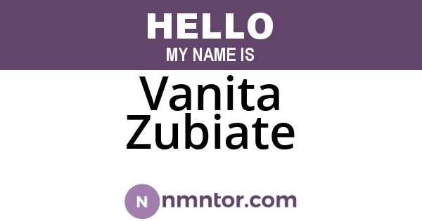 Vanita Zubiate