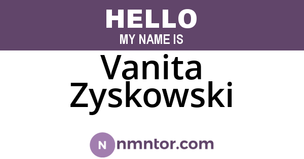 Vanita Zyskowski