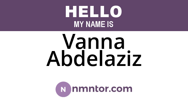 Vanna Abdelaziz