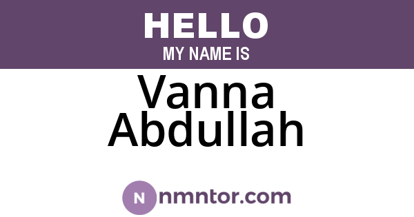 Vanna Abdullah