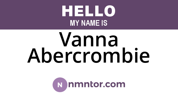 Vanna Abercrombie
