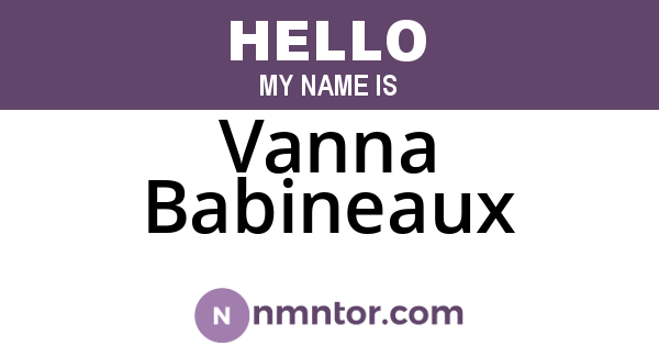 Vanna Babineaux