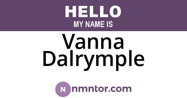 Vanna Dalrymple