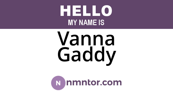 Vanna Gaddy