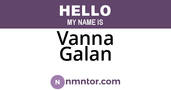 Vanna Galan