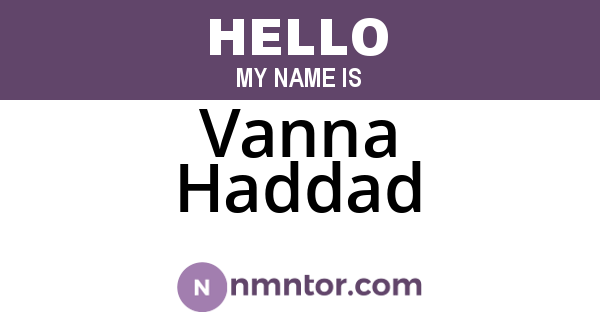 Vanna Haddad