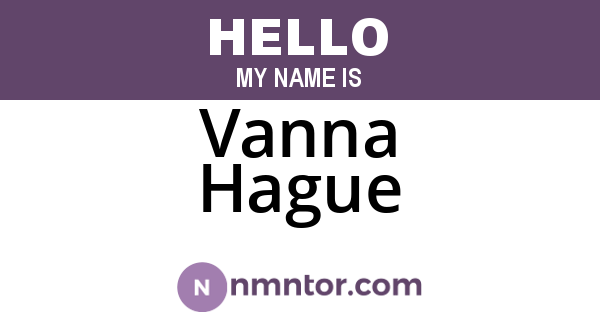 Vanna Hague
