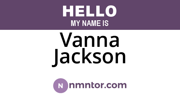 Vanna Jackson