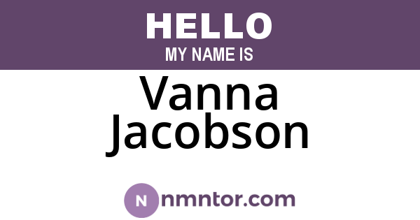 Vanna Jacobson