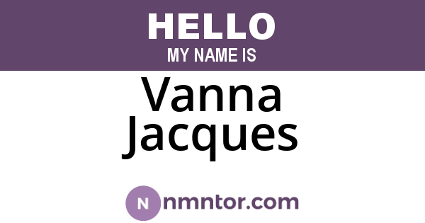 Vanna Jacques