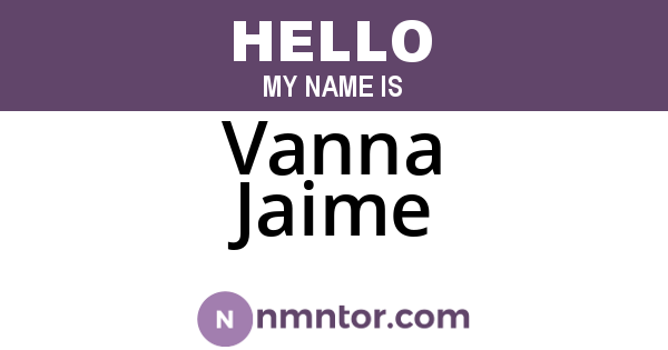 Vanna Jaime