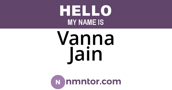 Vanna Jain